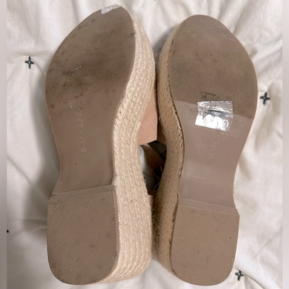 Express Tan Suede Platform Espadrille Heels - Picture 4 of 5